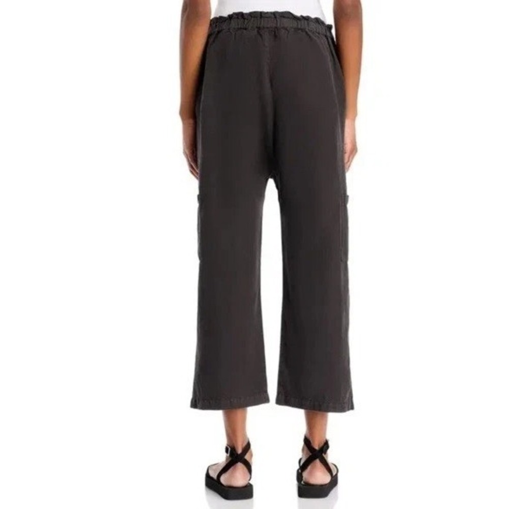 NSF Shailey Paperbag Pants Black Womens Size M Dark Gray Pull on Drop Crotch - Picture 3 of 10